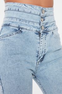 Trendyol Collection-Hellblaue Skinny Jeans mit superhoher Taille und detailliertem Bund TWOSS21JE0091 5