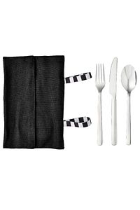 IKEA-Fınskuren Stainless Steel-black Travel Cutlery Set 1