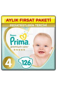 Bebek Bezi Premium Care 4 Beden 126 Adet Maxi Aylık Fırsat Paketi