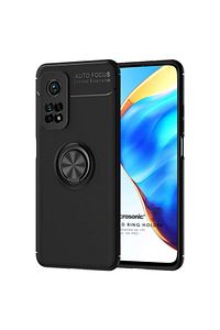 Microsonic Mi 10t Pro Kılıf Kickstand Ring Holder Siyah