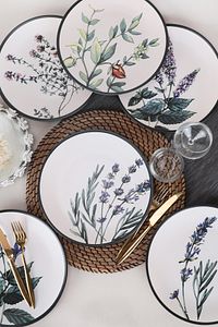 Çiçek Bahçesi Servis Tabağı 25 cm 6 Adet 18938 39 40 41 42 43