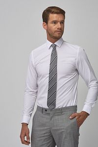 Erkek Beyaz Tailored Slim Fit Klasik Gömlek