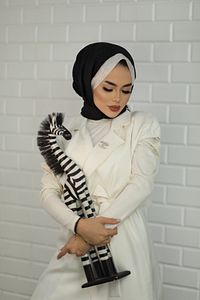 Kadın Siyah Düz Şal