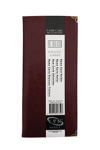 Livan-Business Card Album Claret Red 160 Cards Capacity 115x255 Mm 1