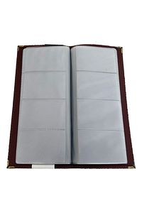Livan-Business Card Album Claret Red 160 Cards Capacity 115x255 Mm 2