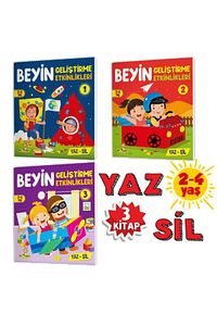 3-6 Yaş Beyin Geliştirme Etkinlikleri Yaz-sil Kitaplar