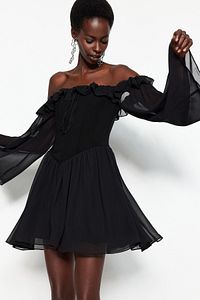 Kleid - Schwarz - Skater