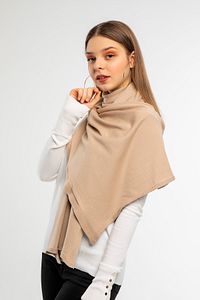 Vizon Saf Pamuk Triko Atkı Şal 45x180
