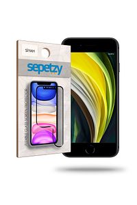 Apple Iphone Se 2020 Tam Kaplayan Esnek Fiber Nano Ekran Koruyucu - Siyah