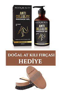Selülit Önleyici – Sıkılaştırıcı & Bölgesel Zayıflama 200 ml Ve Doğal At Kılı Fırçası Hediye