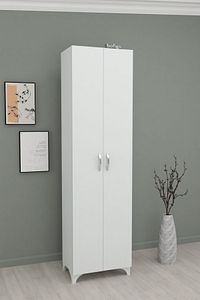 8 Raflı 2 Kapaklı Çok Amaçlı Mutfak Dolabı Banyo Dolabı Çok Amaçlı Dolap