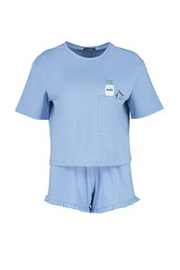 trendyol.com | Pajama Set - Blue - Plain