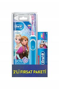 Çocuklar Için Frozen Şarjlı Diş Fırçası Diş Macunu 75 ml