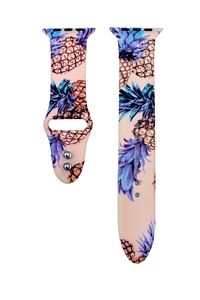 Watch Seri 6 5 4 3 2 Se 38-40mm Uyumlu Ananas Desenli Spor Silikon Kordon
