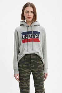 Kadın Kapüşonlu Gri Sweatshirt 35946-0111