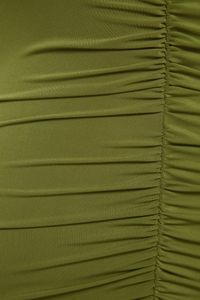 Trendyol Collection-Grünes, tailliertes, dehnbares Midi-Strickkleid mit Raffdetail TWOSS23EL00751 7