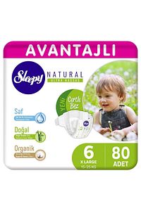 Natural Avantajlı Bebek Bezi 6 Numara Xlarge 80 Adet