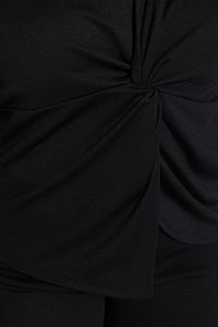 Trendyol Curve-Black Straight Fit Twist Detailed Knitted Top and Bottom Set TBBSS23CP00005 4