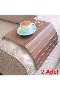 Portatif Ceviz Renkli Yan Sehpa 2adet 25*48 cm