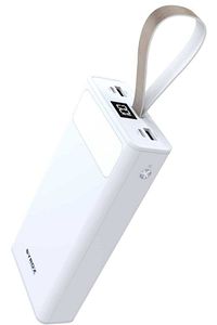 30.000 Mah Led Işıklı 2.Çıkışlı Powerbank Yedek Batarya Beyaz Renk Pb115b