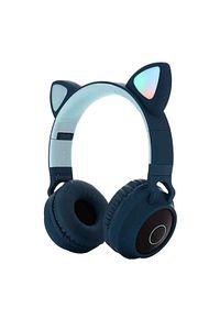 Kart Girişli Kedi Bluetooth Kulaklık Yüksek Ses Akıllı LED Kulaklık 12 Saat Fazla Şarj Zw-028
