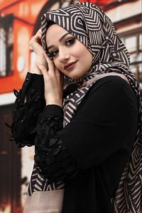Kadın Desenli Pamuk Şal Tmeds-057
