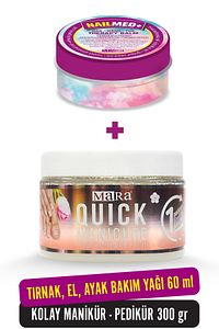 Quick Manikür 300gr + Nailmed+ Biotin 60ml Tırnak El Ayak Bakım Seti
