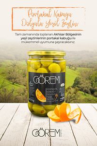Portakal Dolgulu Yeşil Zeytin 400 Gr. Cam Ambalaj