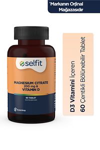 Magnesium Citrate 200 Mg & D3 Vitamin 60 Tablet