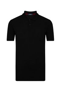 Erkek Siyah Bol Kesim Polo Yaka Tişört