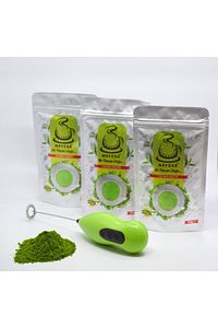 3 Paket Matcha + Ücretsiz Elektronik Köpürtücü + 2 Adet Pil