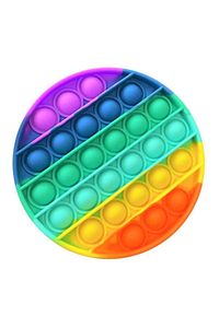 Pop It Push Bubble Fidget Özel Pop Duyusal Oyuncak Zihinsel Stres ( Gökkuşağı / Rainbow )