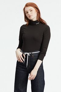 Kadın Balıkçı Yaka Sweatshirt 77629-0001