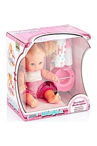 Altını Islatan Türkçe Konuşan Oyuncak Melis Et Bebek Seti 34 cm