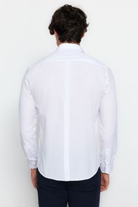 Trendyol Collection-Weißes, elegantes Slim Fit-Hemd TMNSS20GO0540 6