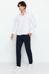 Trendyol Collection-Weißes, elegantes Slim Fit-Hemd TMNSS20GO0540 5