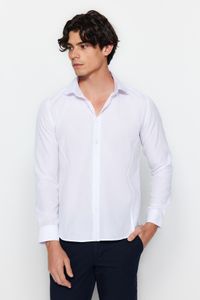 Trendyol Collection-Weißes, elegantes Slim Fit-Hemd TMNSS20GO0540 1