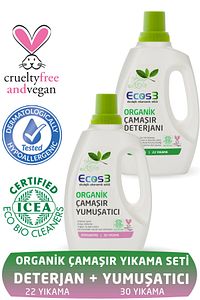 Organik Sıvı Çamaşır Deterjanı + Çamaşır Yumuşatıcı