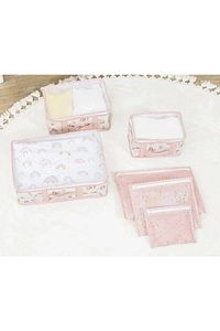 MorPort-Ultra Luxury Travel Bag Multi-Useful Organizer 6 Pieces Pink 2