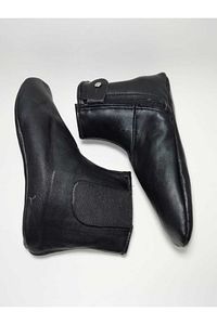 Unisex Siyah Astarlı Deri Mest Çorap