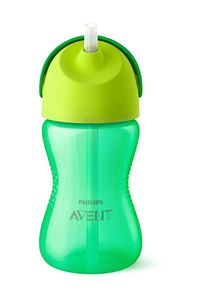 Yeşil Pipetli Bardak 300 ml