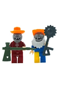PopŞeker-Set of 6 Lego Compatible Plants vs Zombies Figures that Stimulate the Imagination, 5cm. and Accessories 5