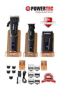 Powertec TR-5400 Saç-Sakal-Vücut-Ense-Günlük Tıraş Makinesi 3'lü