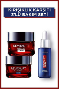 L'Oreal Paris Revitalift Lazer Kırışıklık Karşıtı 3'lü Bakım Seti