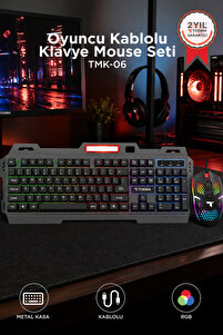 Torima Oyuncu Rgb Işıklı Kablolu Q Klavye Ve Mouse Seti TMK06