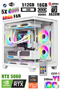 Zeiron Catre Pro X3 Ryzen 5 7500F 16GB DDR5 RAM 512GB SSD RTX5060