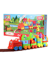 Toyaş Play Blox Oyuncak Tren Seti 77 Parça Sayılar ve Alfabe Treni