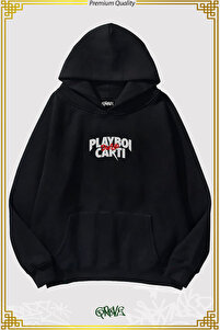 Grove Fashion Playboi Carti Üç İplik Oversize Kapüşonlu Sweatshirt
