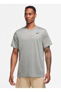 Nike Bisiklet Yaka Düz Gri Erkek T-Shirt DX0989-063 M NK DF TEE
