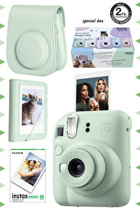 Fujifilm Instax mini 12 Yeşil Fotoğraf Makinesi-10'lu Film-Mini